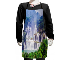 Waterfall Tropical Plant Kids Apron