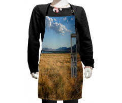 Field with Mountains Kids Apron