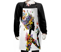 Flowers with Butterfly Kids Apron