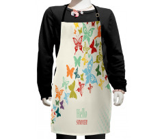 Butterfly Dots Timber Kids Apron