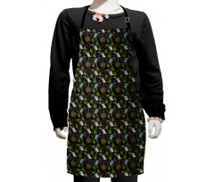 Heron Bird Swamp Plants Kids Apron