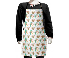 Sloths Holiday Socks Kids Apron