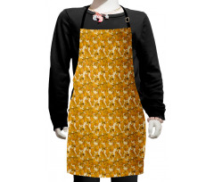 Chrysanthemums Sketchy Look Kids Apron