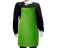 Design of Pine Tree Leaves Kids Apron