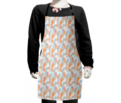 Hibiscus Palm Strelitzia Kids Apron