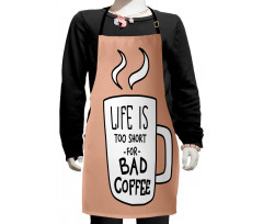 Coffee Lover Mug Concept Kids Apron