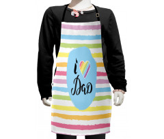 I Love Dad Design Kids Apron