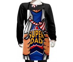 Fun Super Dad T-shirt Kids Apron