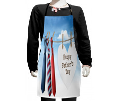 Ties Hanging on Rope Kids Apron