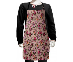 Floral Pattern with Rose Kids Apron