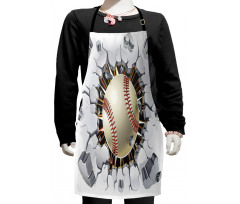 Baseball Wall Concrete Kids Apron