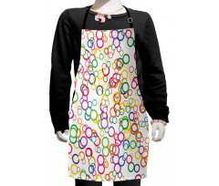 Colored Geometric Circle Kids Apron