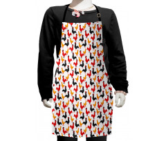 Farm Animal Bird Pattern Kids Apron