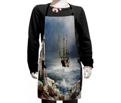 Pirate Merchant Ship Kids Apron