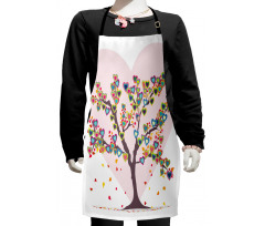 Tree with Leaves Floral Kids Apron