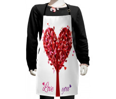 Vintage Romance Heart Kids Apron