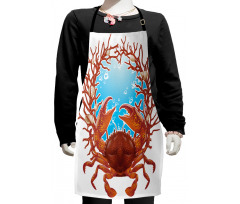 Seashells and Red Coral Kids Apron