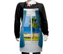 Shore Palm Tree Island Kids Apron