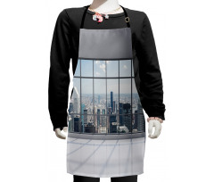 Big Window Downtown View Kids Apron