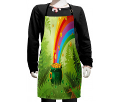 Pot of Coins and Rainbow Kids Apron