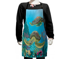 Sealife Turtles Aquatic Kids Apron