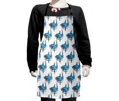 Sea Fierce Wild Shark Kids Apron