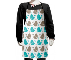 Smiling Fish in Ocean Kids Apron