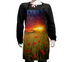 Meadow Poppies Sky Kids Apron