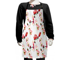 Poppy Flowers Branches Kids Apron