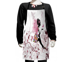 Flower Fairy Butterflies Kids Apron