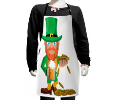 Holding Coins Beer Kids Apron