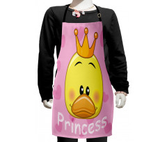 Princess Duck with Tiara Kids Apron