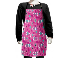 Crown Pattern Flower Kids Apron