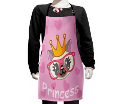 Happy Princess Cat Kids Apron