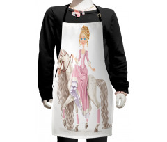 Princess on White Horse Kids Apron