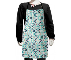 Dots Rhombus Diamond Kids Apron