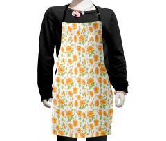 Floral Peony Bouquets Kids Apron