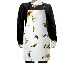 Hummingbird Sunflowers Kids Apron