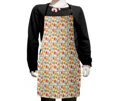 Abstract Trees and Roads Kids Apron