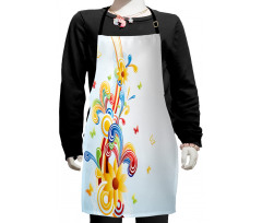 Funky Vertical Wave Kids Apron