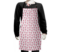 Pigs Polka Dots Lines Kids Apron