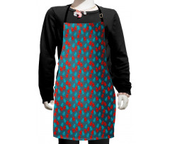 Digital Kitty Silhouettes Kids Apron