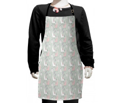 Llama in Cartoon Style Kids Apron