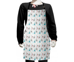 Cactus and Orient Animals Kids Apron