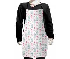 Hearts Ribbons Rainbows Kids Apron