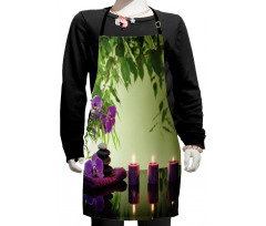 Spa Candles Orchids Bloom Kids Apron