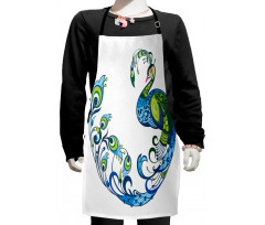 Colorful Peacock Tropic Kids Apron