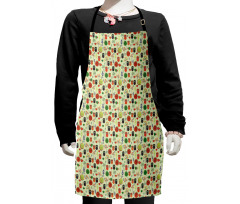 Birds Trees and Plants Kids Apron