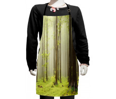 Misty Beech Forest Photo Kids Apron