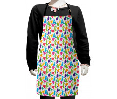 Wild Dinosaur Cartoon Kids Apron